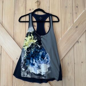 Athleta Floral Racerback Athletic Tank Top